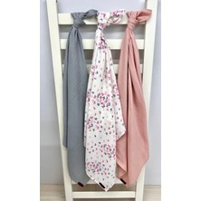 Organik Pamuk Müslin Örtü & Müslin Bebek Battaniyesi 3lü Set