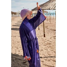 Marina Desenli Mor Kimono KAFTAN P2420