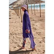 Marina Desenli Mor Kimono KAFTAN P2420