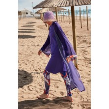 Marina Desenli Mor Kimono KAFTAN P2420