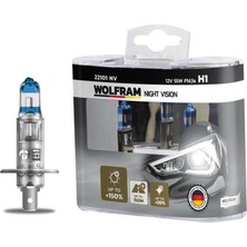 Wolfram Ampul 12V H1 55 P14.5S Night Vision 150 Fazla 20 Beyaz Işik 13