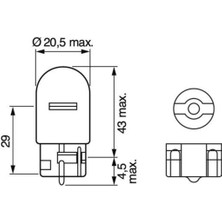 1987302251 Ampül Eco 12V 93 Sinyal Dipsiz Tek Flama 21W W3X16D
