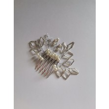 Bivalvia Accessories Işıltılı Inci ve Kristal Tarak Toka