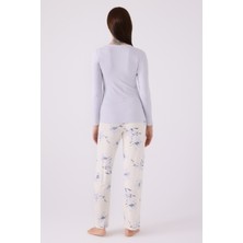  Pierre Cardin Ikili Pijama Takım Mavi - Kaşkorse - 2li Takım