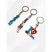 Niceand Bonita Galata Gift Istanbul, Üç (3) Adet Metal Anahtarlık, Ev, Ofis, Iş Yeri Anahtarlık, Sağlam Hediyelik Anahtarlık