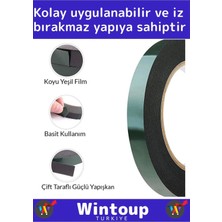 Wintoup Özel Üretim Ultra Güçlü Iz Bırakmaz Elastik Yapılı Çift Taraflı 36MM-10METRE Akrilik Köpük Bant 2 Ad