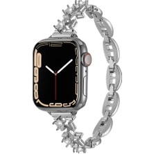 Heptek İletişim Apple Watch 2/3/4/5/6/7/8/9/se/nike 38MM 40MM 41MM Metal Kordon Tasarım (KRD-104)