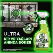 Cif Ultra Anında Etki Kir ve Yağ Çözücü 1025 ml x4 Mikrofiber Bez