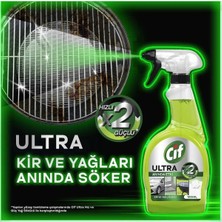 Cif Ultra Anında Etki Kir ve Yağ Çözücü 1025 ml x3 Mikrofiber Bez
