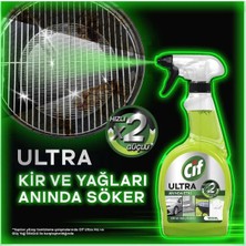 Cif Ultra Anında Etki Kir ve Yağ Çözücü 1025 ml x2 Mikrofiber Bez