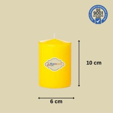 MumvemuM 3 Lü  Sarı Set Mum Çap :6 cm