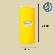 MumvemuM 3 Lü  Sarı Set Mum Çap :6 cm