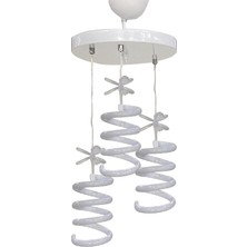 Altabi Rüzgar Led Avize 3lü Sarkıt Model Avize Beyaz