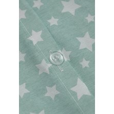 Favora Star Lastikli Çarşaflı Pamuklu Tek Kişilik Nevresim Takımı - Yeşi