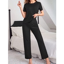 Rasa Home Wear Raew Kısa Kollu Pijama Takımı Siyah