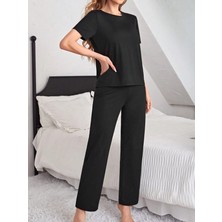 Rasa Home Wear Raew Kısa Kollu Pijama Takımı Siyah