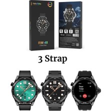 Rw 48 Classic Series Amoled Ekran Watch With 3 Strap