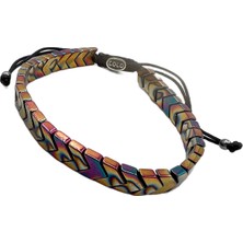 Defne Silver Hematit Taşlı Ipli Bileklik