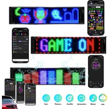 LED Matrix Panel Dijital Ekran Kumandalı App Kontrollü Oto Aksesuar Yayıncı Bilgisayar Odası