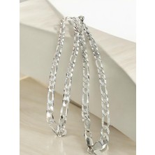 Defne Silver Italyan Figaro Zincir 50 cm