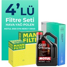 Mann Filter Fiat Punto 1.4 Benzinli Filtre Bakım Seti Motul Motor Yağlı (2012-2017) 4 Lü