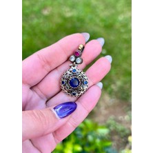 Defne Silver Otantik Renkli Taşlı Kolye Ucu