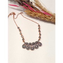 Defne Silver Elmas Montür Damla Kolye