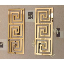 Dekoratif Duvar Dekoru 2 Li Set Gold