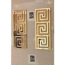 Dekoratif Duvar Dekoru 2 Li Set Gold