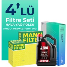 MANN Fiat Doblo 1.4 Benzinli Filtre Bakım Seti Motul Motor Yağlı (2001-2010) 4 Lü