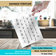 Beyaz Yuvarlak Kesim Baharat, Bakliyat Etiket Modeli V2 - 4cm - 70 Adet Folyo Sticker