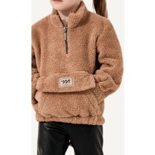 Bi Minik Peluş Sweatshirt Kız Çocuk Ikili Takım