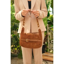 Sımana Kadın Günlük Çanta - Taba Süet