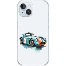 Zeyno Apple iPhone 13 Uyumlu Klasik Araba  Desenli Silikon Kılıf