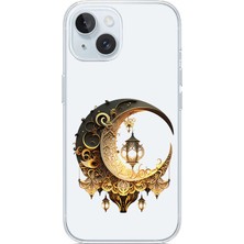Zeyno Apple iPhone 14 Uyumlu Dekoratif Ay  Desenli Silikon Kılıf