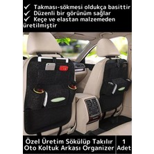 Wintoup Özel Model Sağlam Keçe Elastan Üretim Pratik Sök Tak Oto Koltuk Arkası Çok Fonksiyonlu Organizer