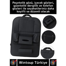 Wintoup Özel Model Sağlam Keçe Elastan Üretim Pratik Sök Tak Oto Koltuk Arkası Çok Fonksiyonlu Organizer