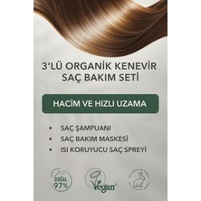 ECOLATIER Özel 3’lü Saç Bakım Seti: Saç Şampuanı + Saç Bakım Maskesi + Isı Koruyucu Saç Spreyi Uzama