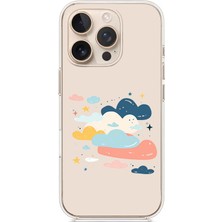 Zeyno Apple iPhone 12 Pro Max Uyumlu Bulutlu Gökyüzü Desenli Silikon Kılıf