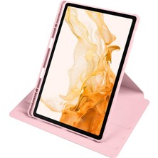 AktarMobile Galaxy Tab S10+ Plus 12.4" SM-X820 Uyumlu Kılıf Kalem Bölmeli Dönebilen Yatay Dikey Standlı Kapaklı