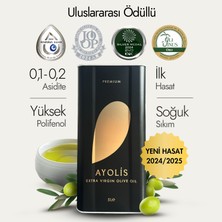 Ayolis Premium Gurme Memecik Zeytinyağı 5 Lt Ödüllü Yüksek Polifenollü Erken Hasat Soğuk Sıkım Natürel Sızma Zeytinyağı