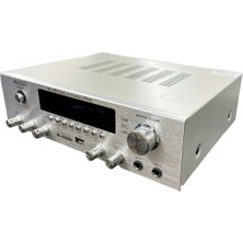 Bots BT-602 80 Watt 2 Bölge 220V Silver Stereo Amfi Sd ve USB Girişli Ac 220V 20HZ-20KHZ