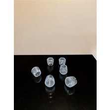 Elysian 16 Adet 25 mm Şeffaf Silikon Masa Sandalye Pabuç Kaydırmaz Koltuk Zemin Koruyucu Çizdirmez Ayak Kılıfı