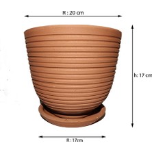 Floralia Plant / Lycia Model Toprak Saksı / El Yapımı / R:20 cm - H:17 cm