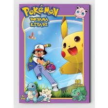 ZNC Pokemon, Çocuklar Için Boyama Kitabı, (+20), (Tam Sayfa Resimli Boyama Kitabı) + Maske