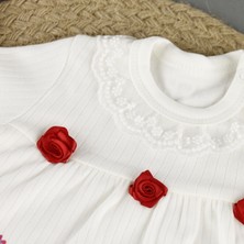 Bebegci Çiçek ve Dantel Detaylı Fistolu 2'li Kız Takım