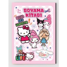 ZNC My Melody ve Arkadaşları, Toca Boca Çocuklar Için Boyama Kitabı (20 Tam Sayfa Resimli Boyama Kitabı)