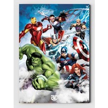 ZNC Avengers, Çocuklar Için Boyama Kitabı, (20 Tam Sayfa Resimli Boyama Kitabı) + A4 Poster