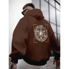 Amor Man Büyük Beden Özel Tasarım Kapüşonlu Avant Garde Sırt Baskılı Oversize Battal Erkek Sweatshırt