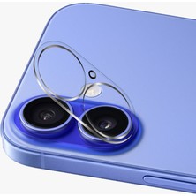 Nanospace Apple iPhone 16 / 16 Plus Ile Uyumlu Temperli Tam Koruma Cam Şeffaf Lens Koruyucu